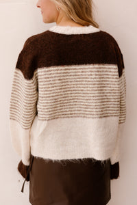 Dana stripes sweater brown