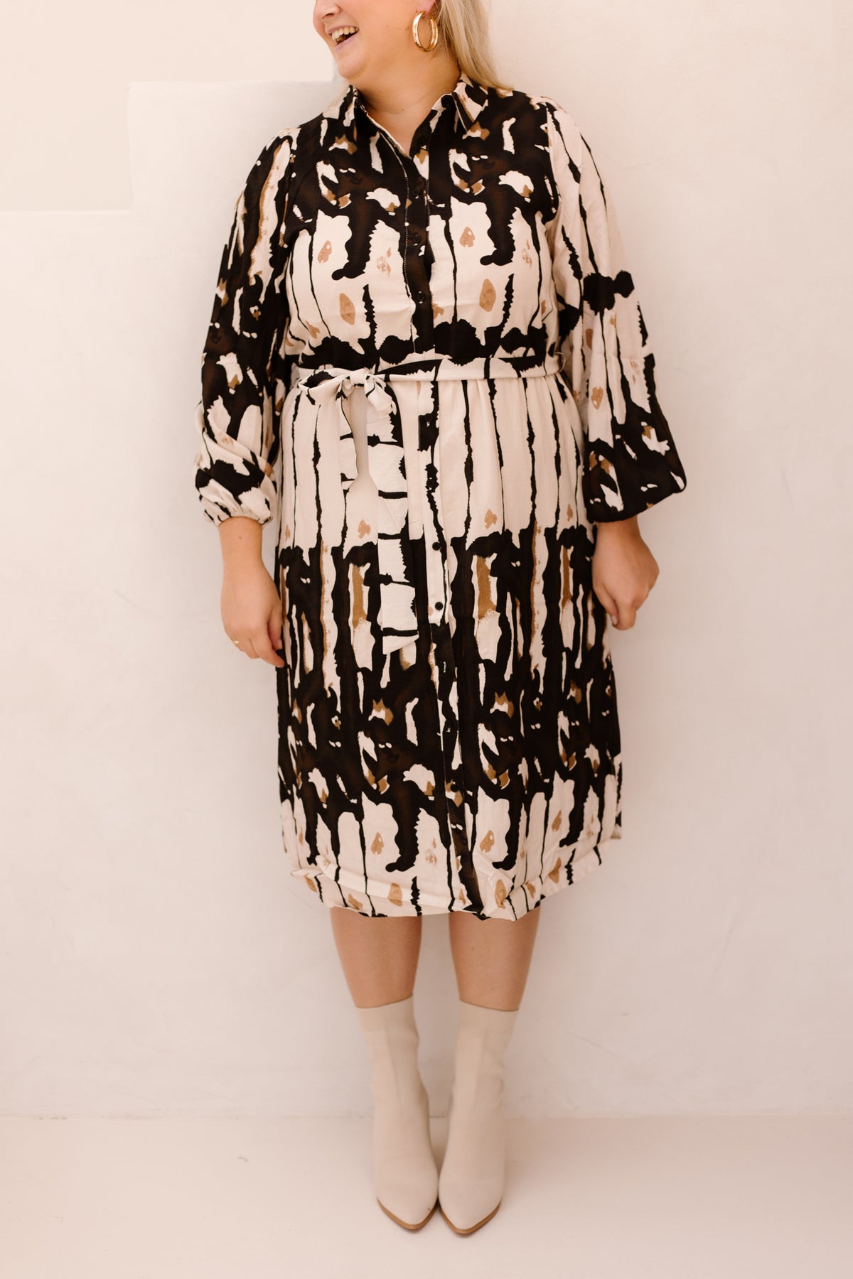 Enid dress sand/light camel