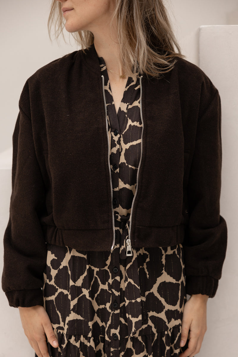 Jacket Leyla Elvira dark brown