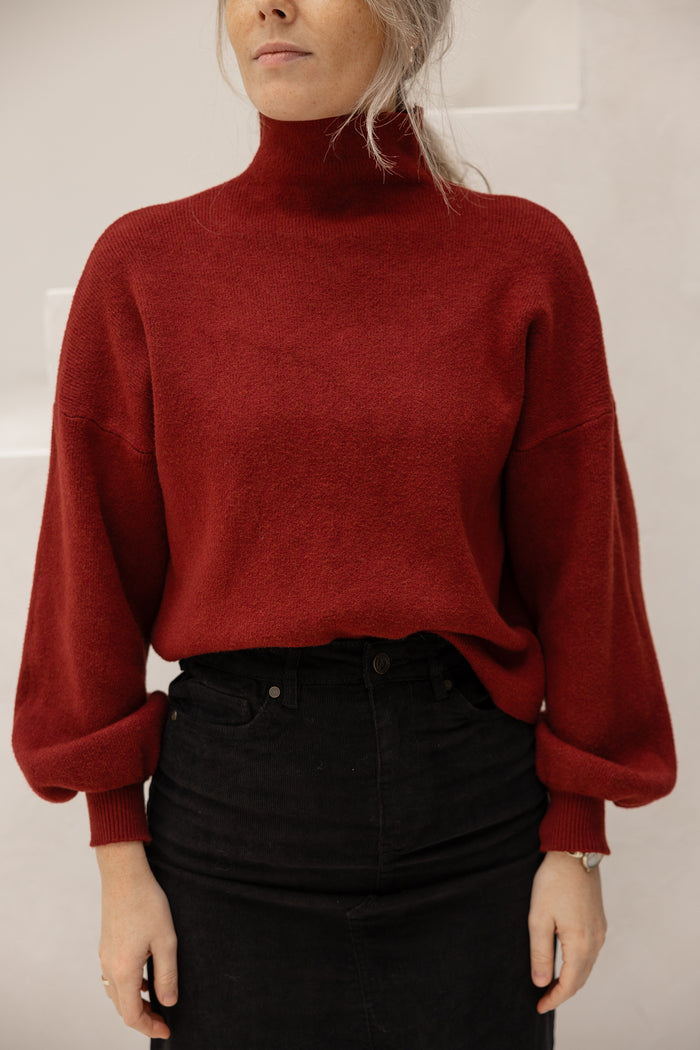 Yaren turtle sweater bordeaux