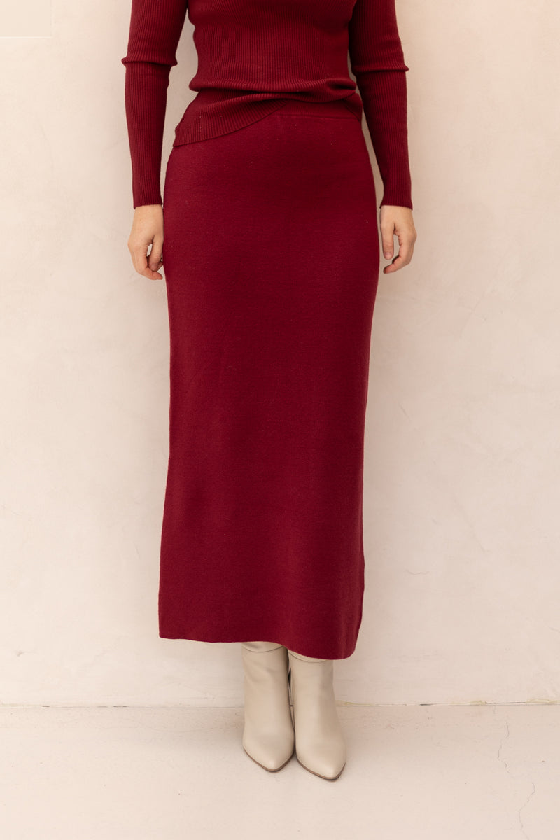 Party bodycon skirt bordeaux