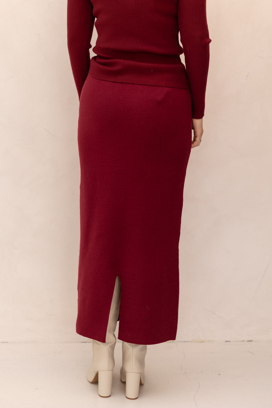 Party bodycon skirt bordeaux