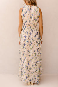 Marli Chiffonkleid, einfarbig, hellblau