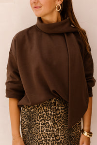 Objarina L/S Sweatshirt Noos Seal Brown