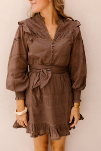 Salli S Voile Dress Light Brown