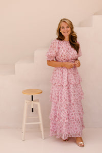 Sabie Meadow Printed Dress Light Pink