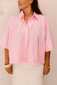 Pink oversized blouse