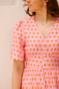 Marielle print dress pink