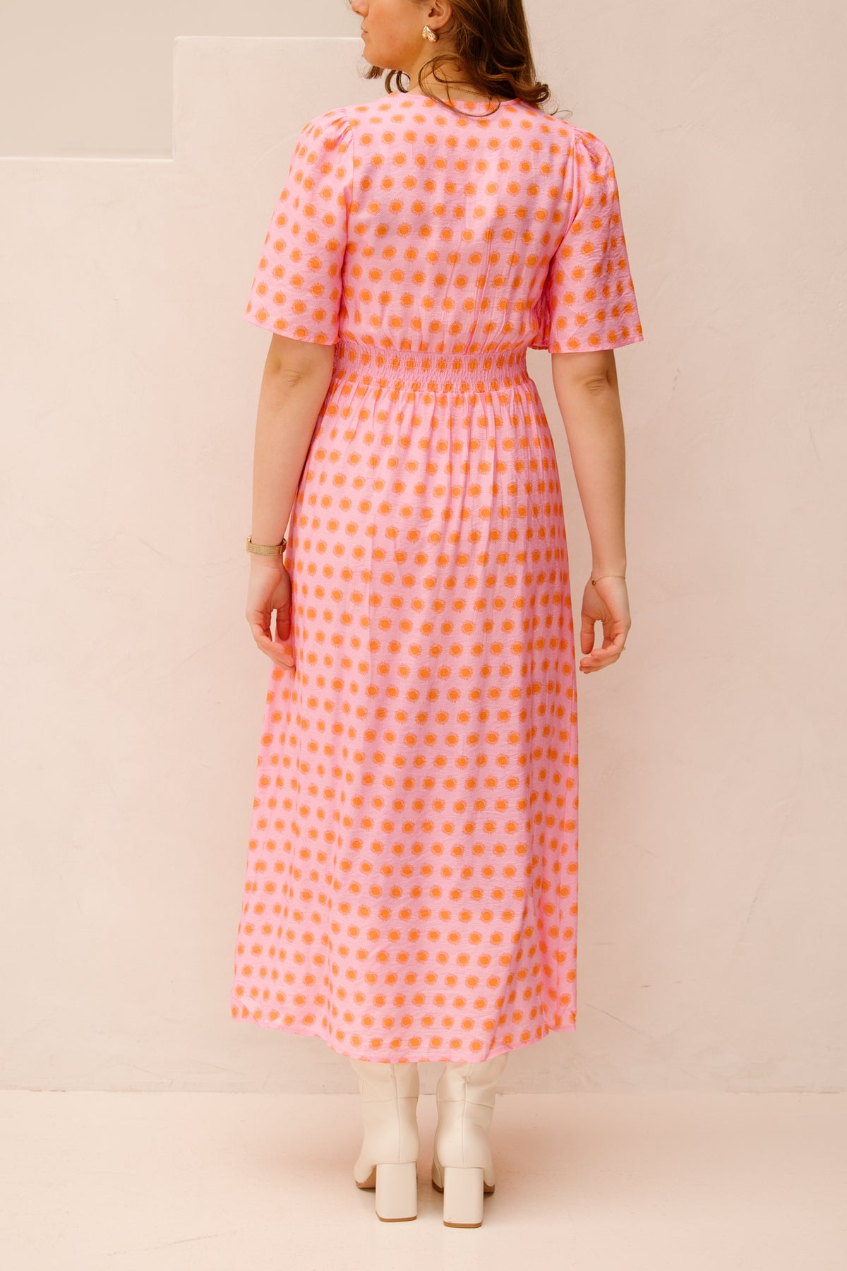 Marielle print dress pink