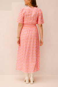 Marielle print dress pink