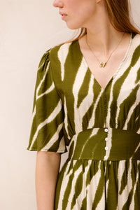Marielle print dress green