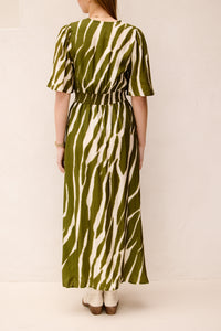 Marielle print dress green