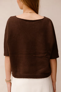 Sandra top dark brown