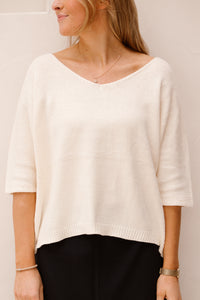 Sandra top off white