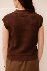 Karin top dark brown
