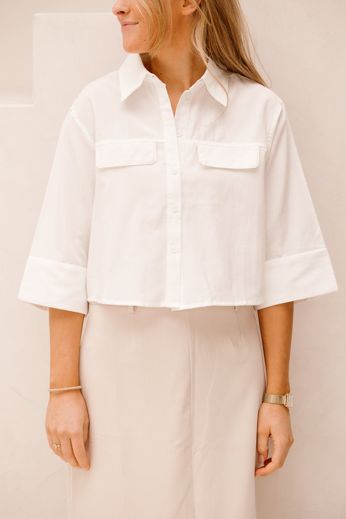 Theresa short blouse white