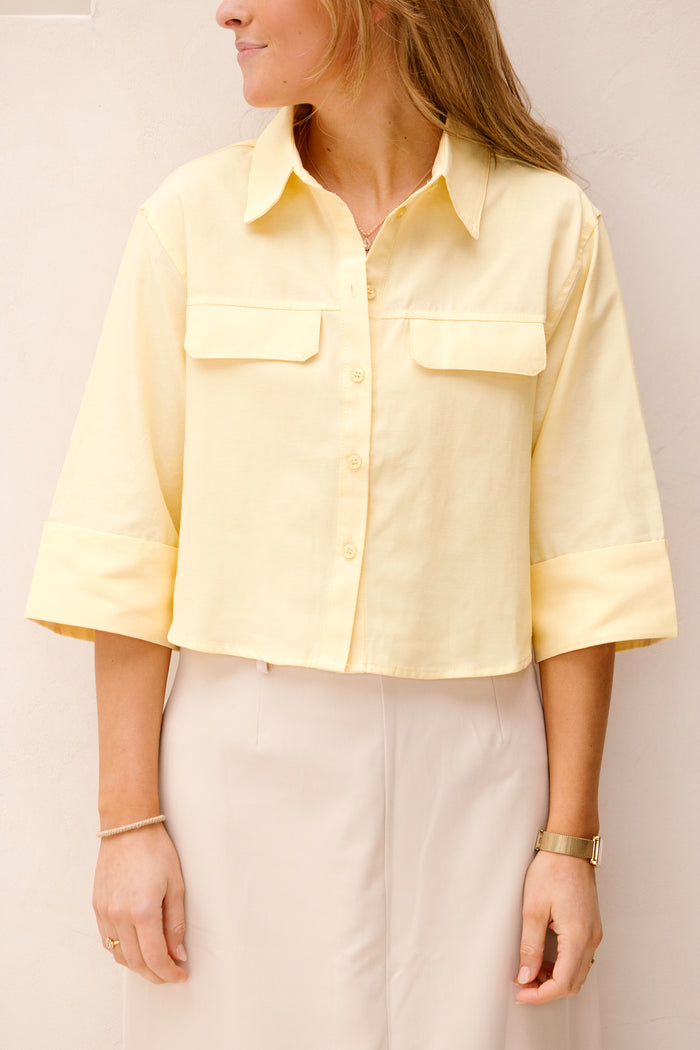 Theresa short blouse yellow