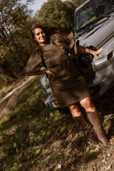Mette Jeanskleid Armygrün