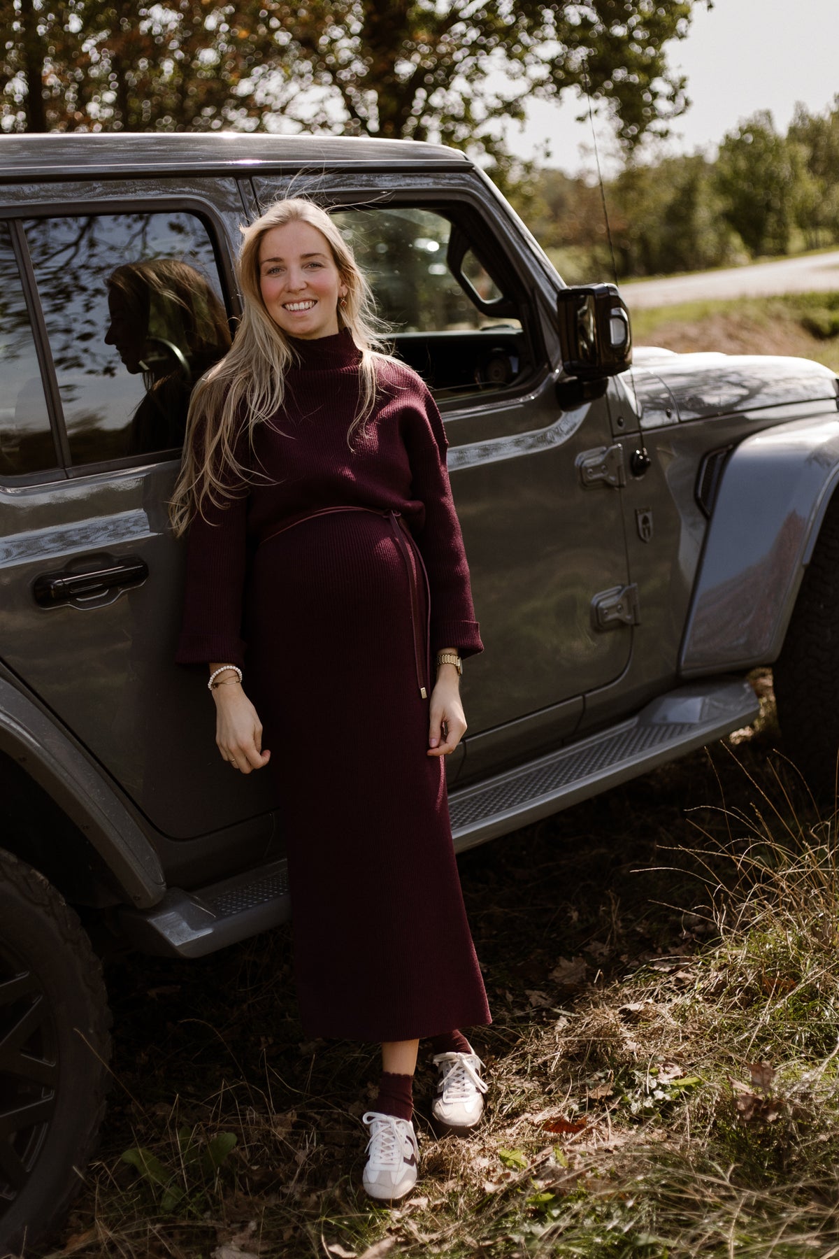 Greet Knit Dress Plum