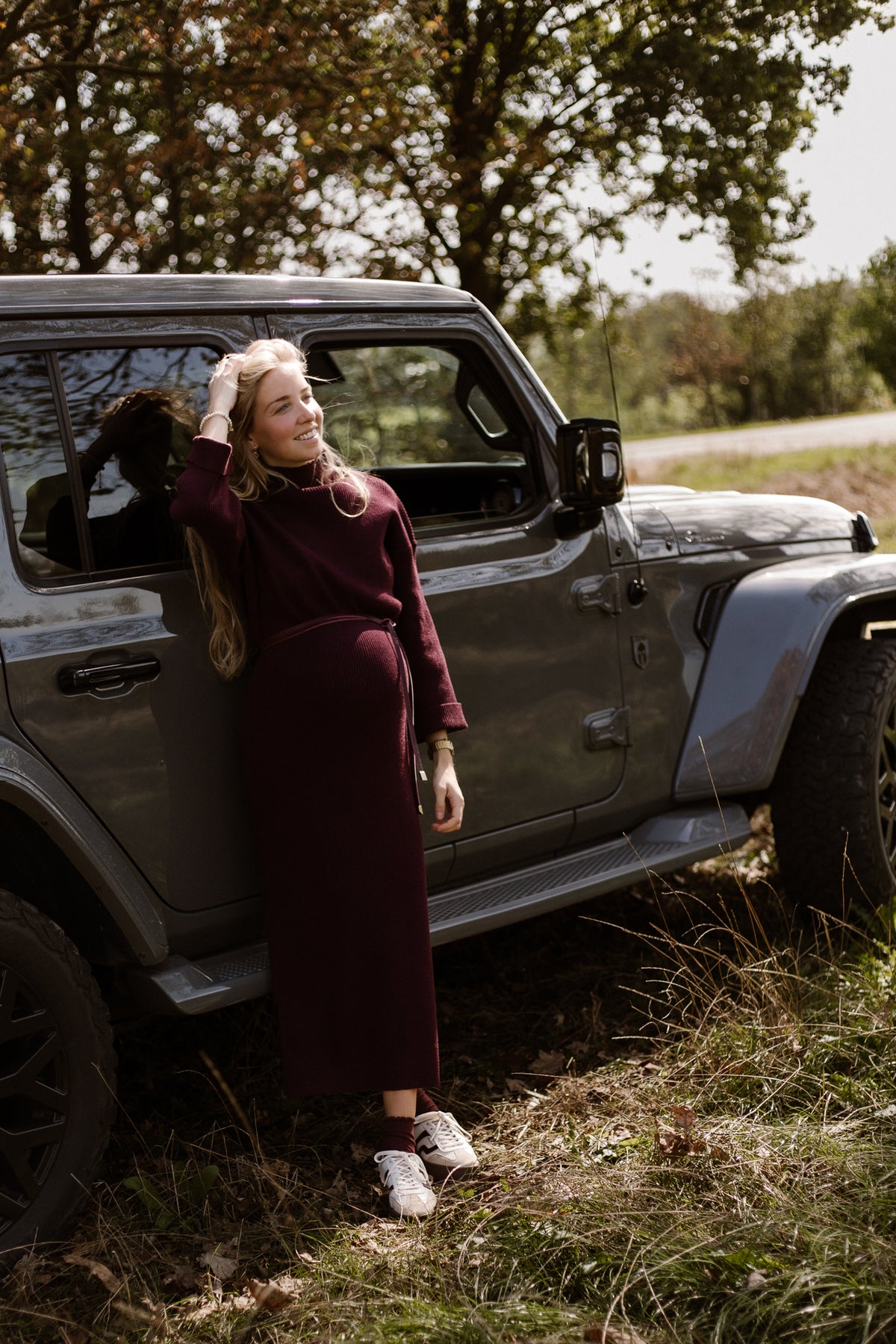 Greet Knit Dress Plum
