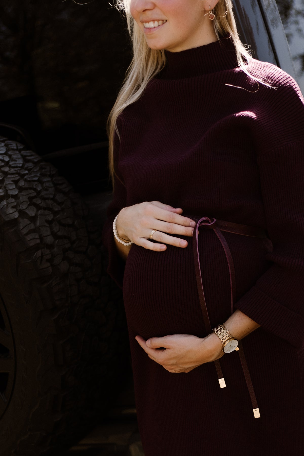 Greet Knit Dress Plum