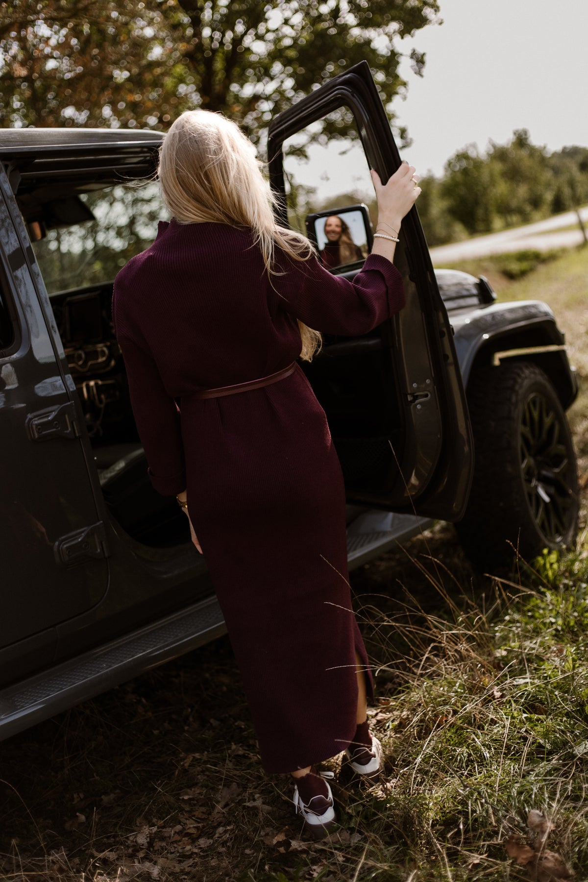 Greet Knit Dress Plum