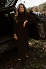 Greet Knit Dress Brown