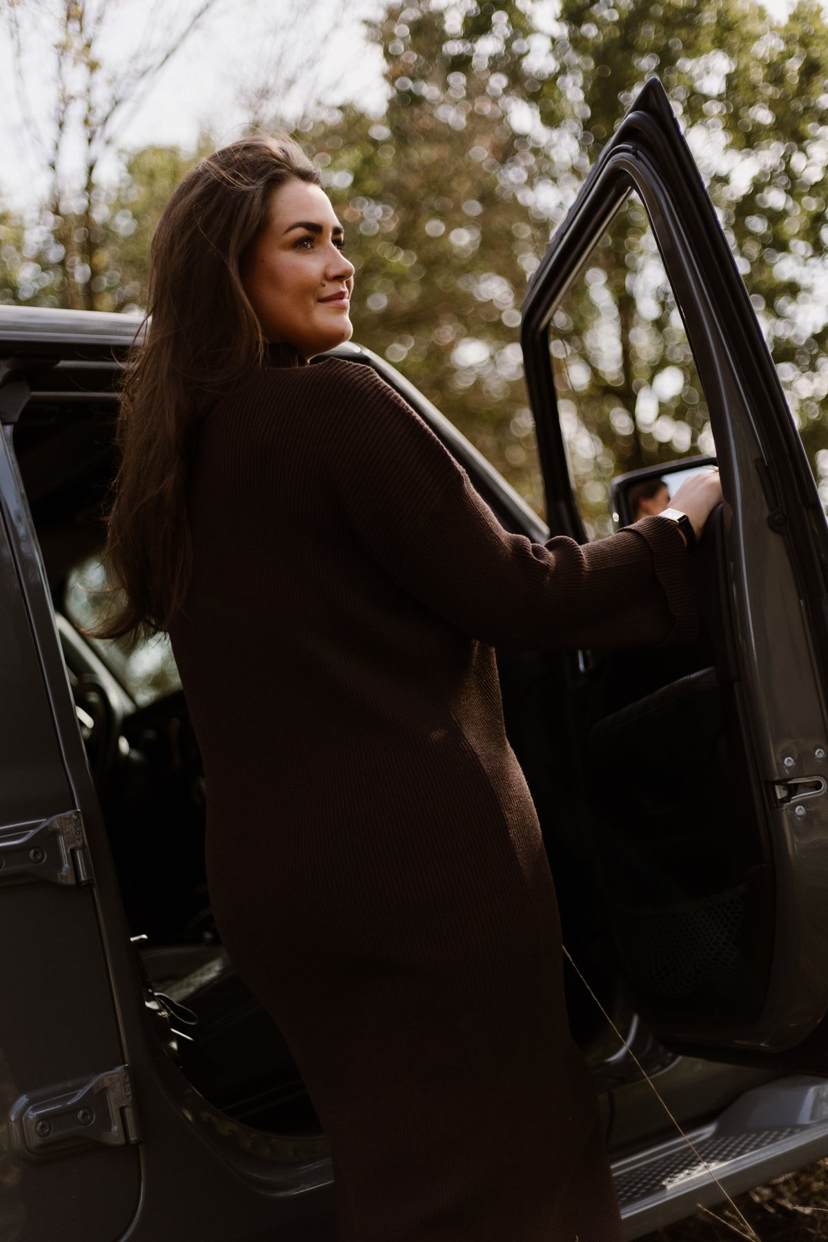 Greet Knit Dress Brown