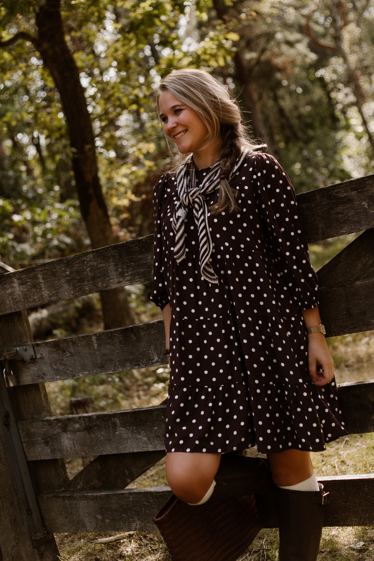 Veerle Dots Dress Braun