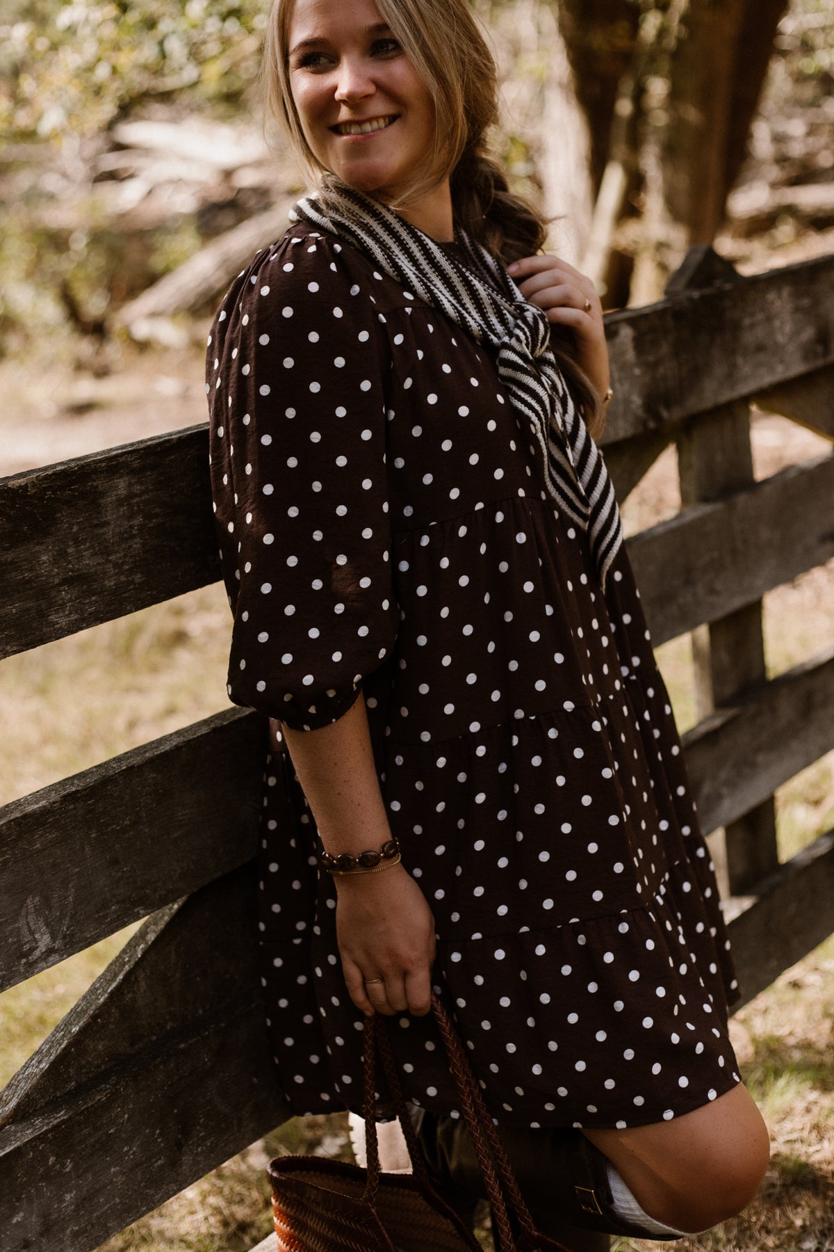 Veerle Dots Dress Braun