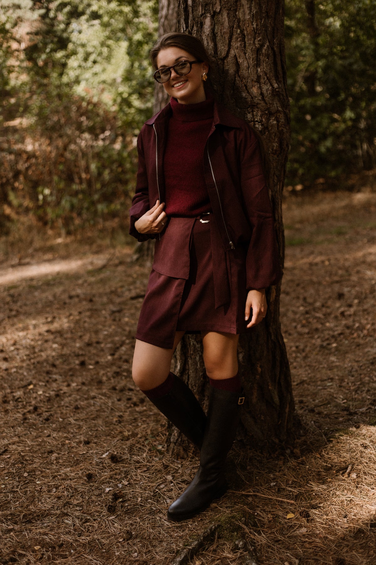 Marit Bomber Jacket Plum
