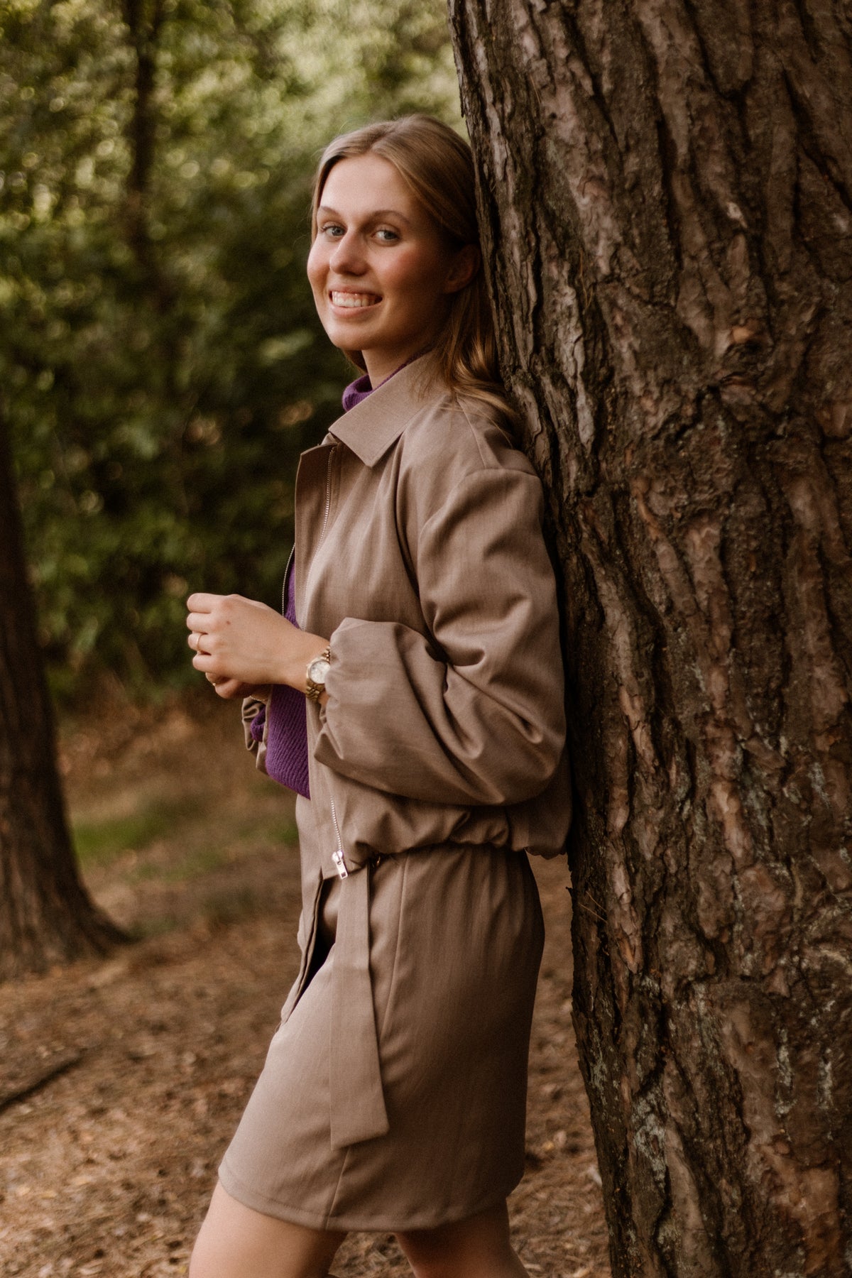 Marit Bomber Jacket Taupe