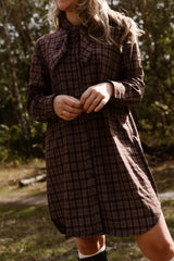 Jola check dress blue/brown