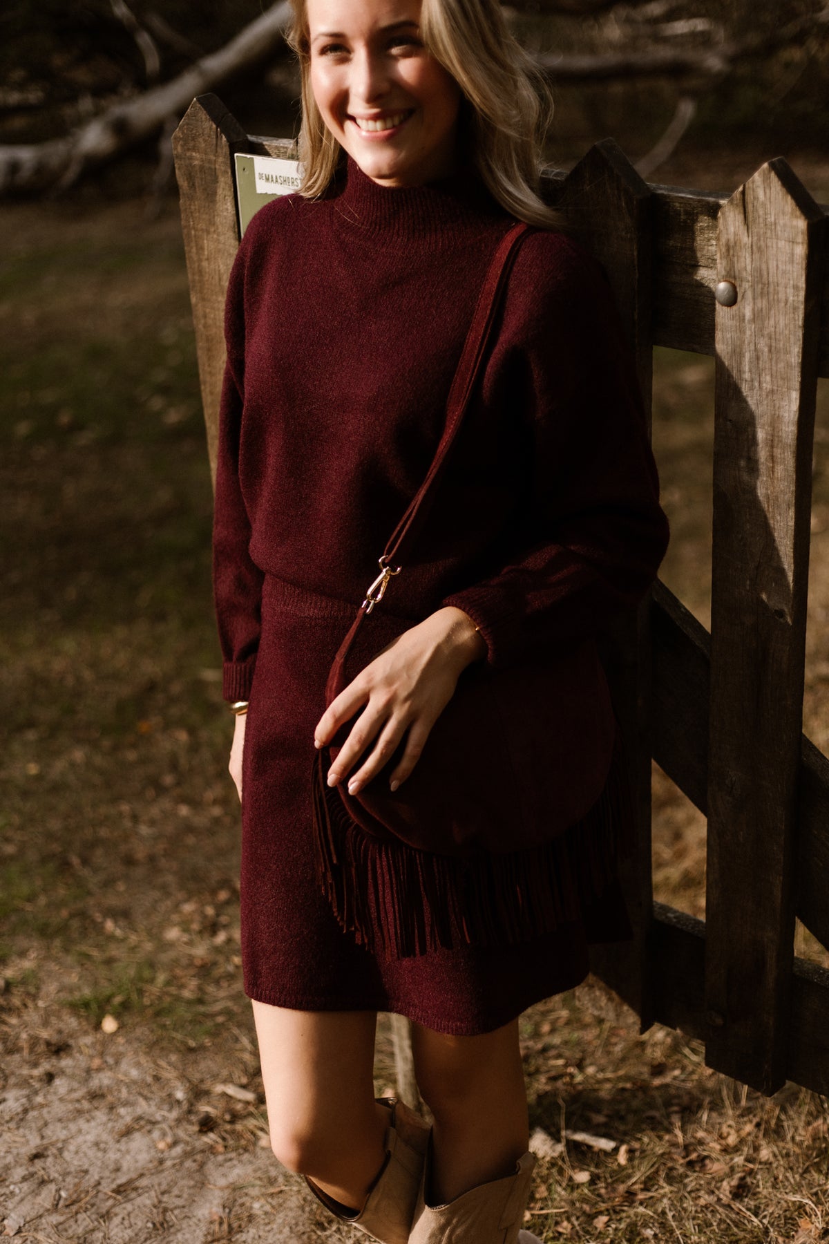 Paulina Strickbluse Wein
