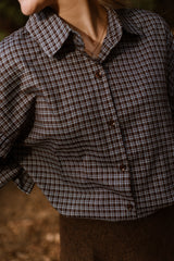 Jedy check blouse brown/blue