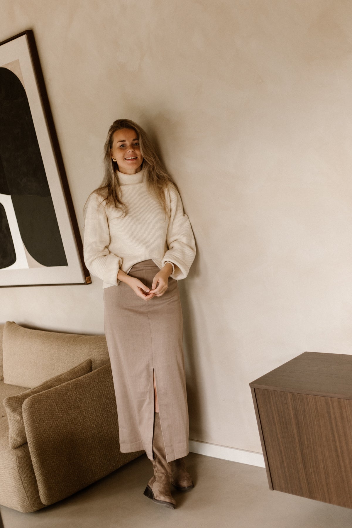 Agatha Skirt Taupe