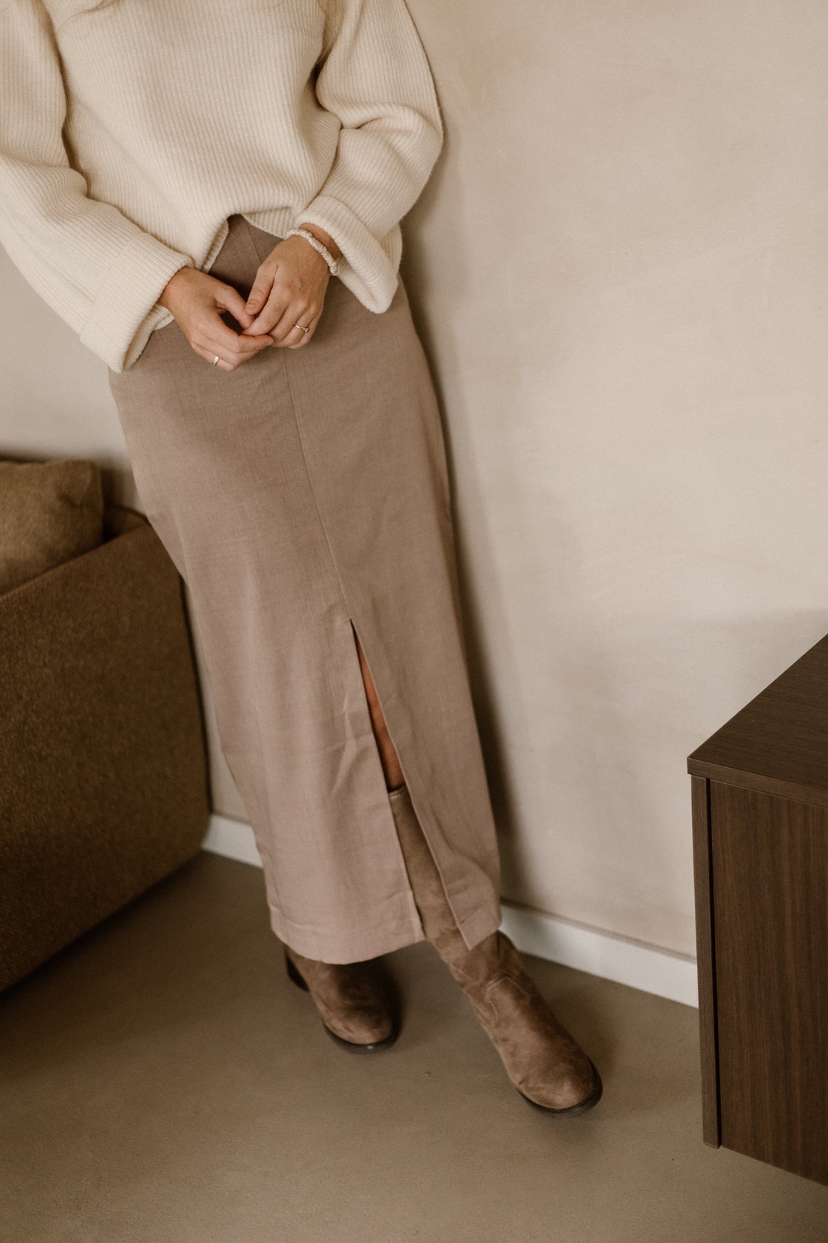 Agatha Skirt Taupe