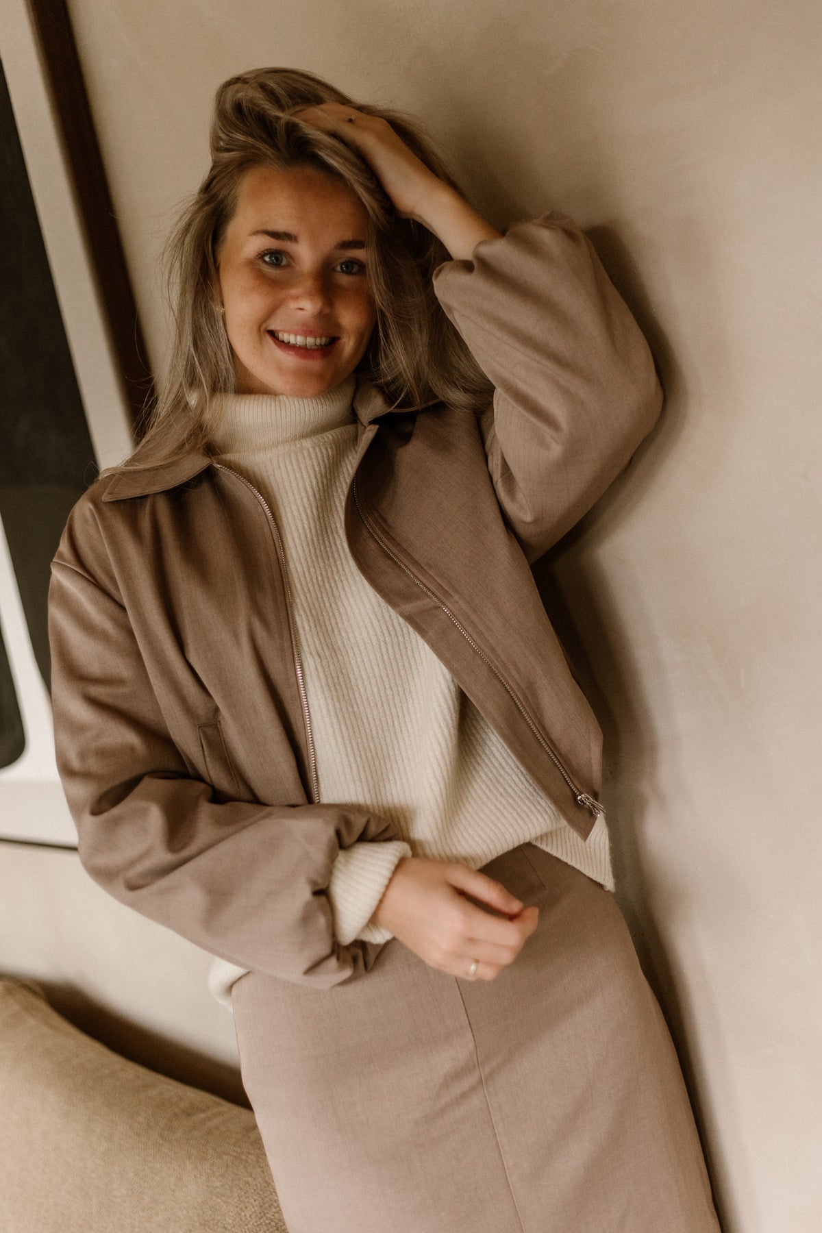 Marit Bomberjacke Taupe