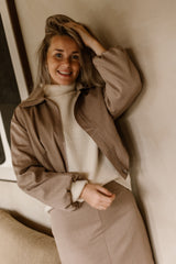 Marit Bomber Jacket Taupe