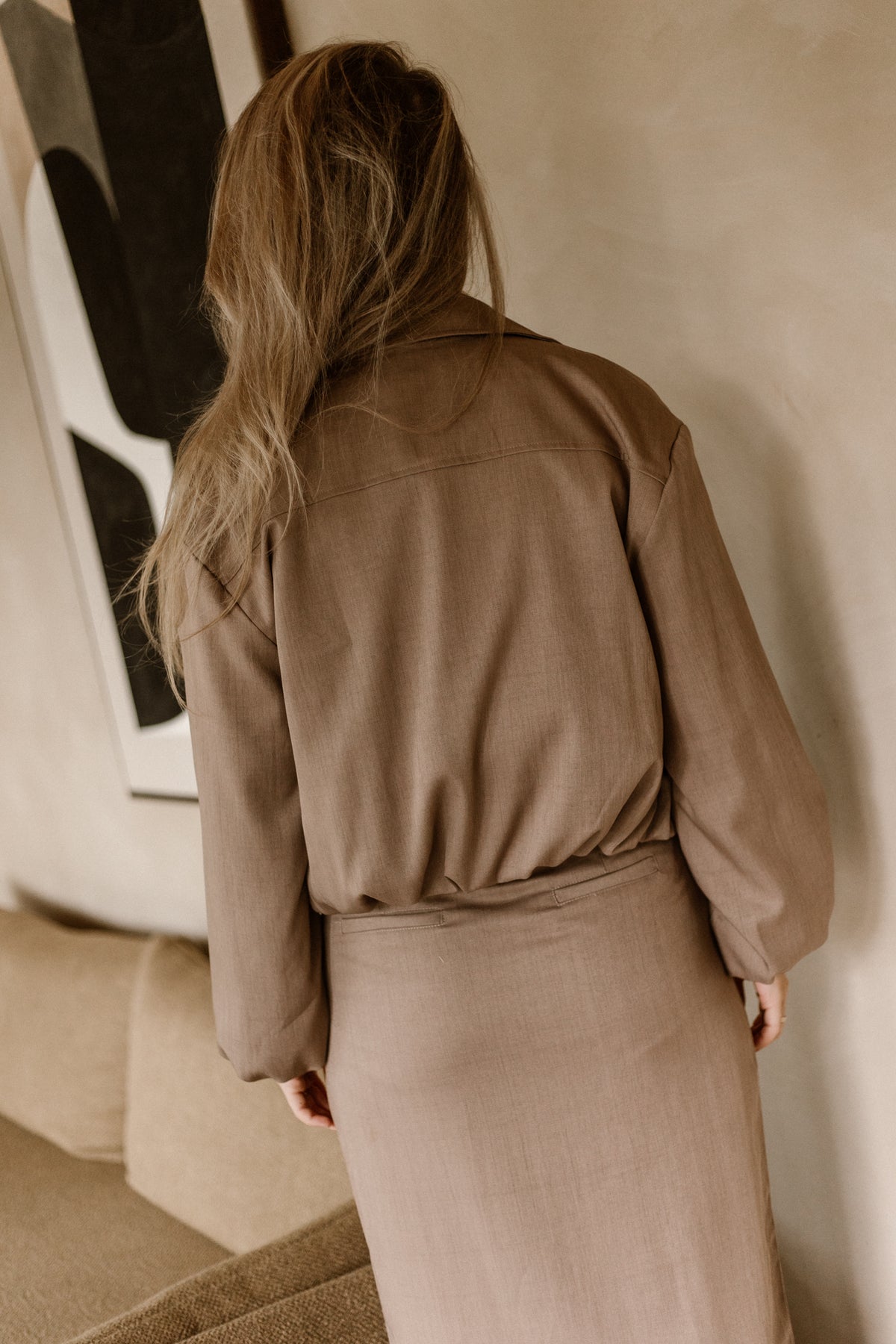 Marit Bomber Jacket Taupe