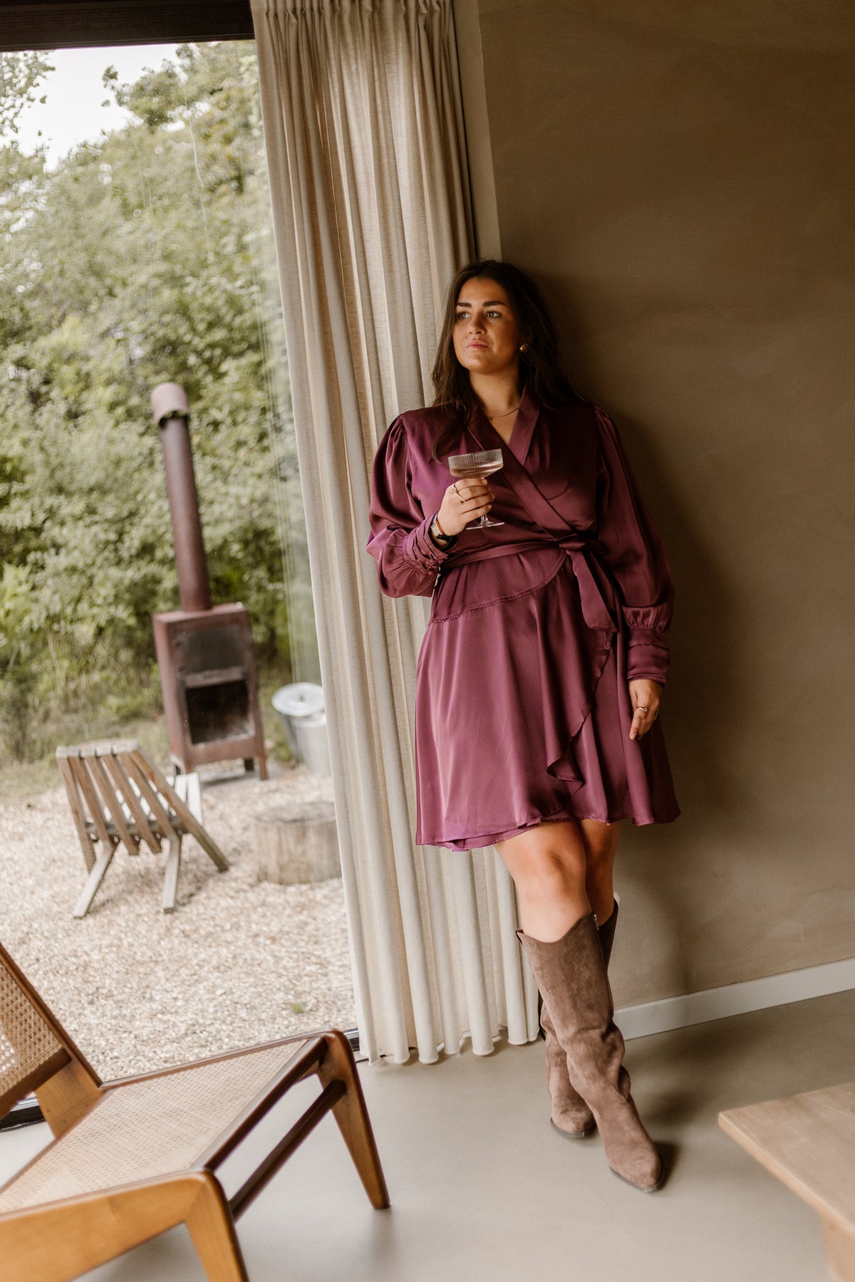 Lisa Sateenkleid Pflaume