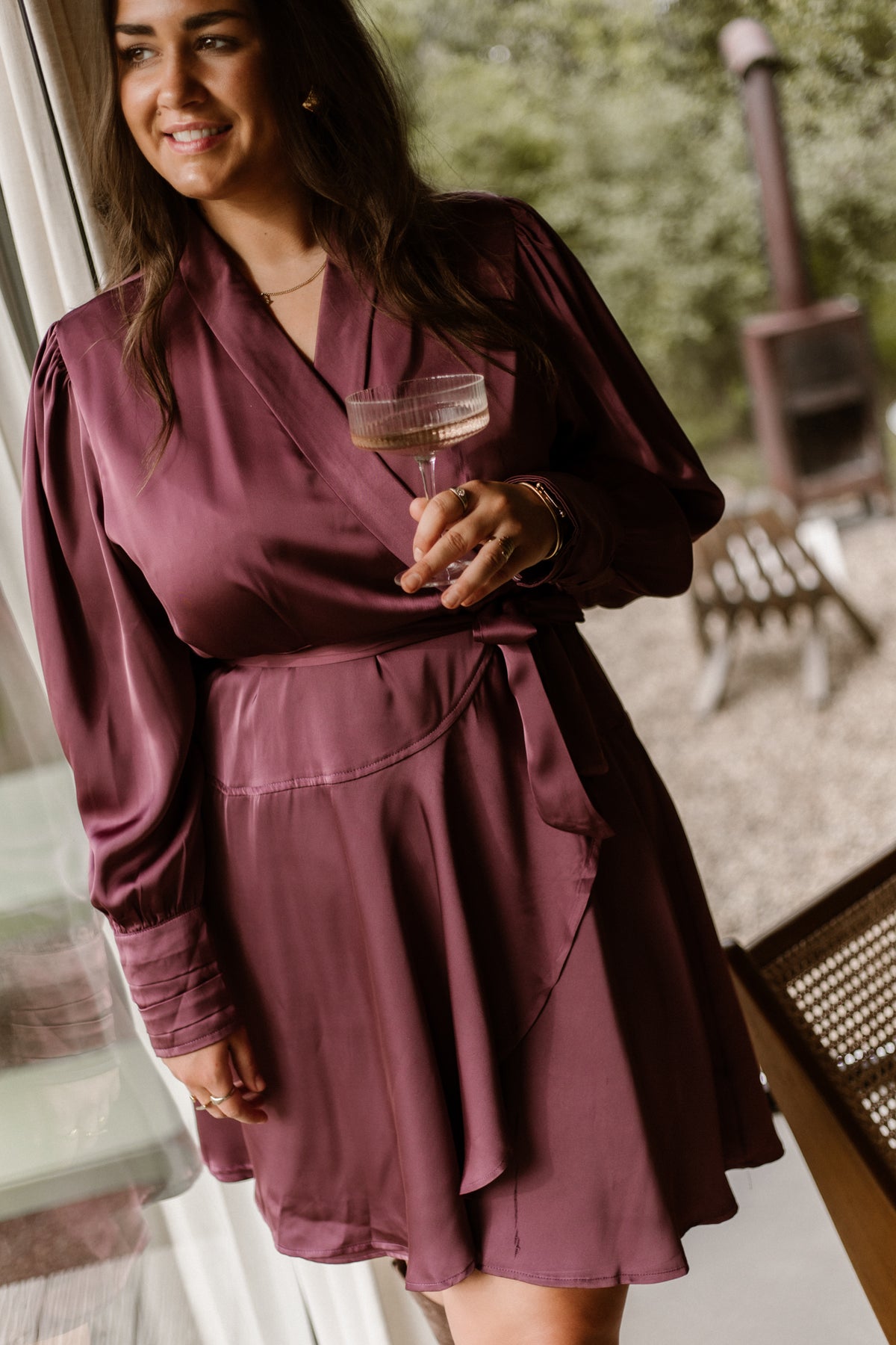 Lisa Sateenkleid Pflaume