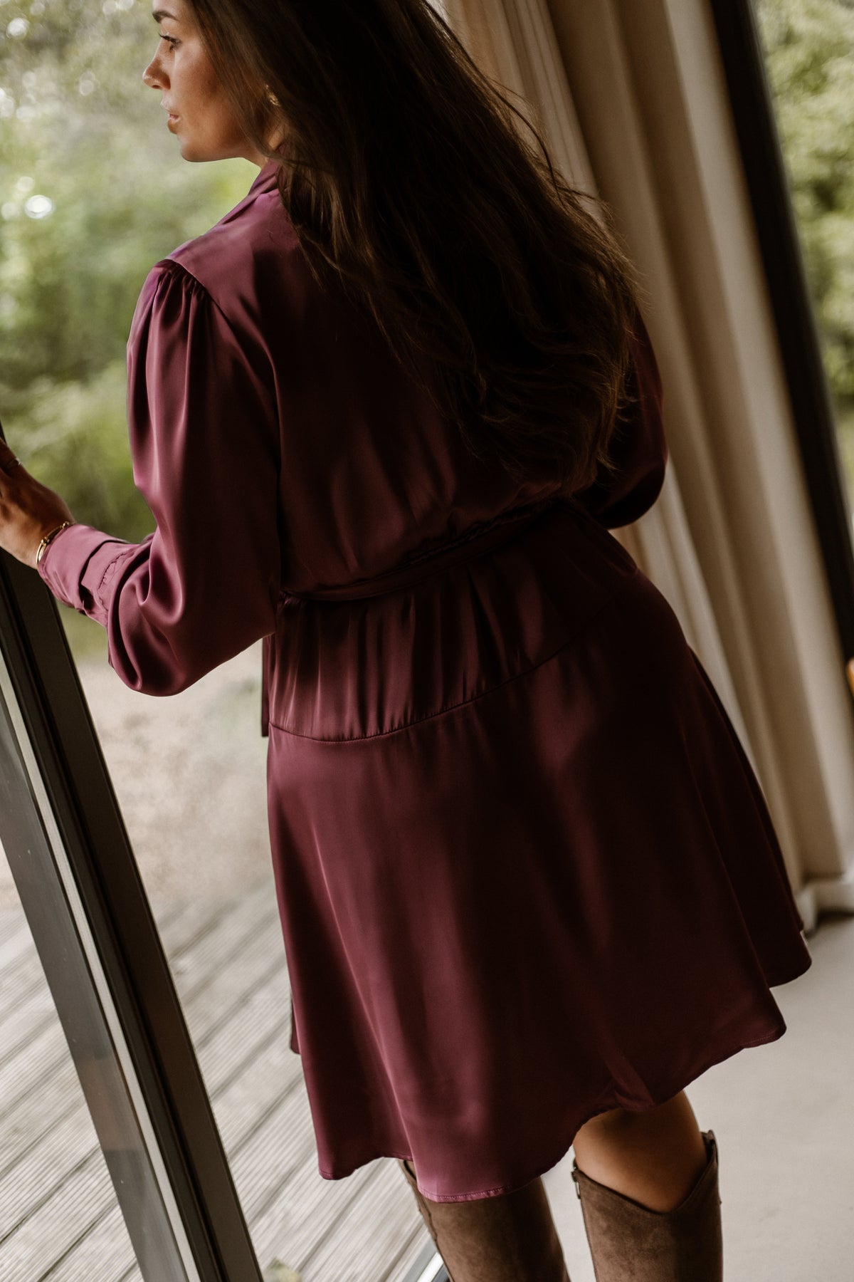 Lisa Sateenkleid Pflaume
