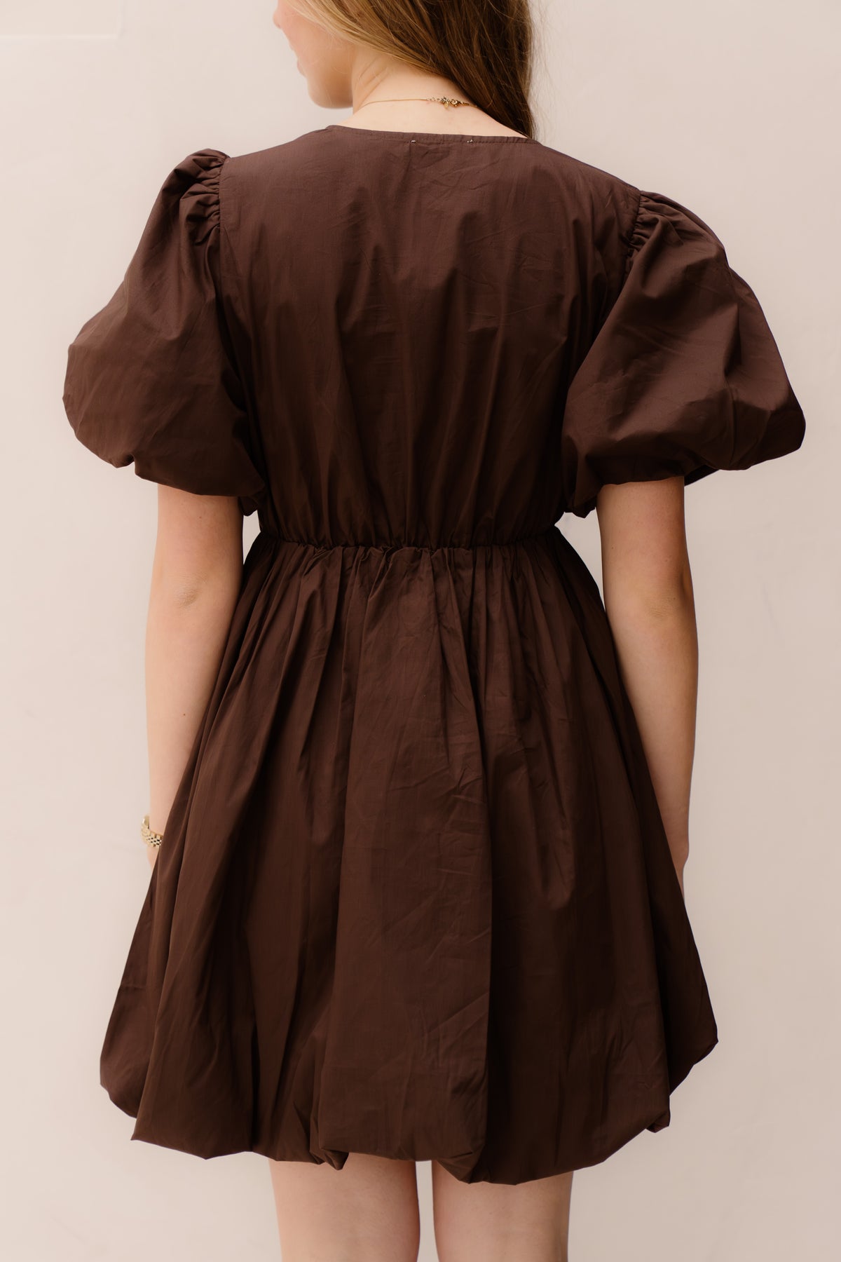 Hava ballon dress brown