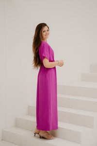 Tala Midi Dress Magenta