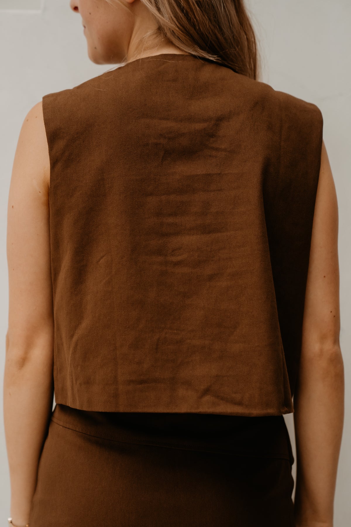 Teun gilet bruin