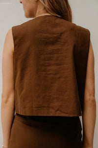Teun gilet bruin