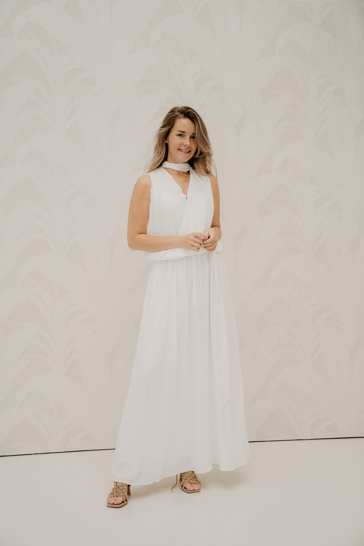 Inge Chiffon Top Off White