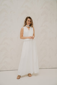 Inge Chiffon Top Off White
