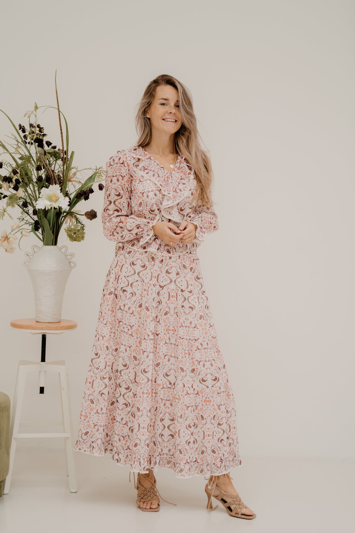 Adja paisley dance blouse rose